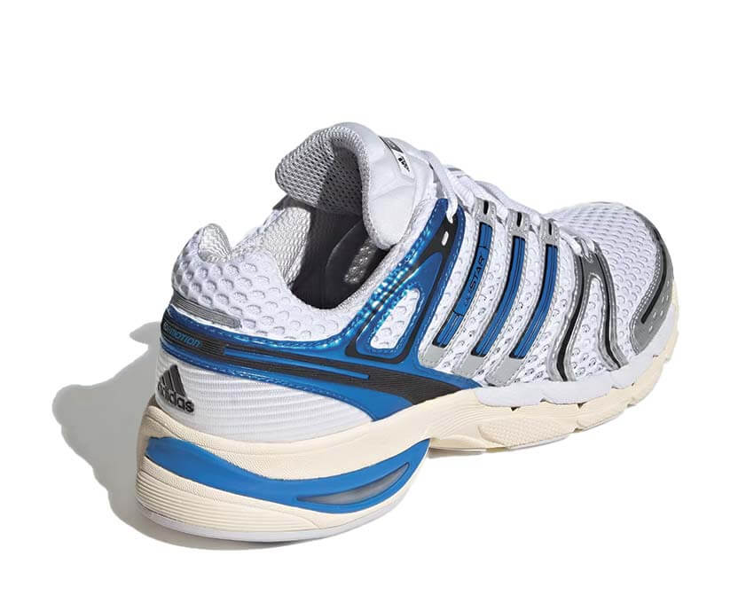 Adidas Adistar Control 5 Lucid Ray Blue détail — support contrôle médio-pied bleu