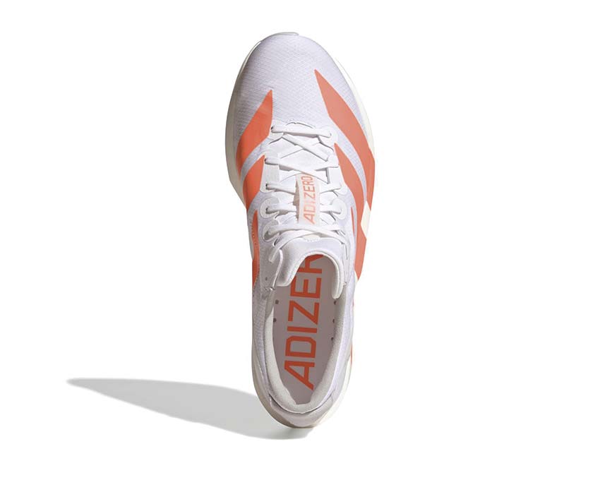 Adidas Adizero Adios 9 Lucid Orange — Rückansicht Fersenbereich