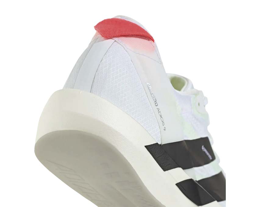 Adidas Adizero Adios 9 Cloud White vue latérale — amorti Lightstrike Pro
