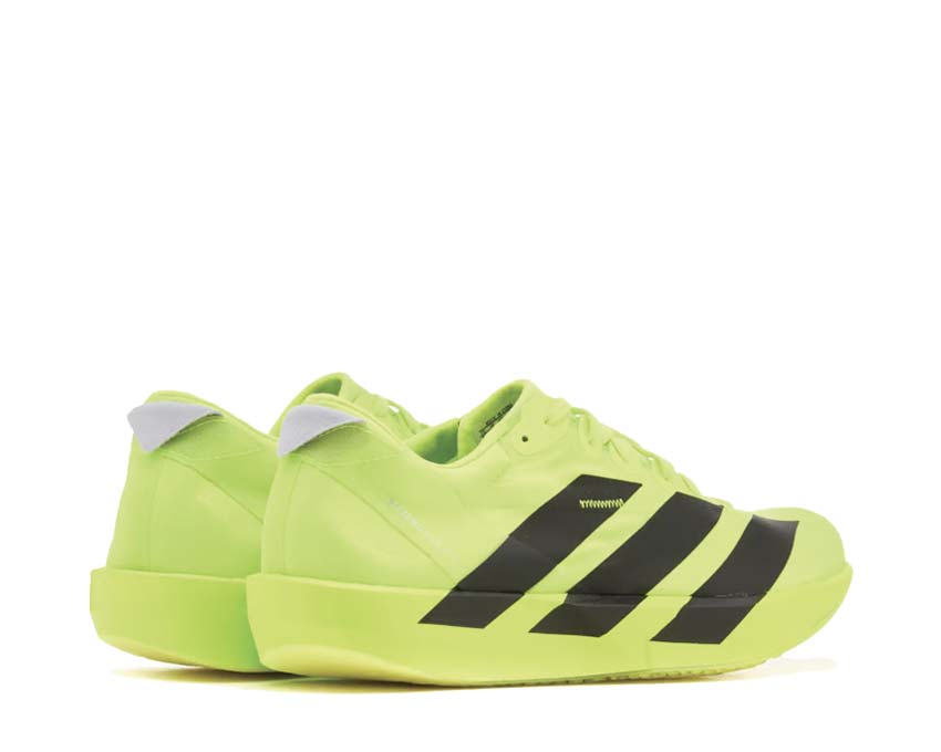 Adidas Adizero Adios 9 Lucid Lemon vue latérale — plaque carbone Energyrods
