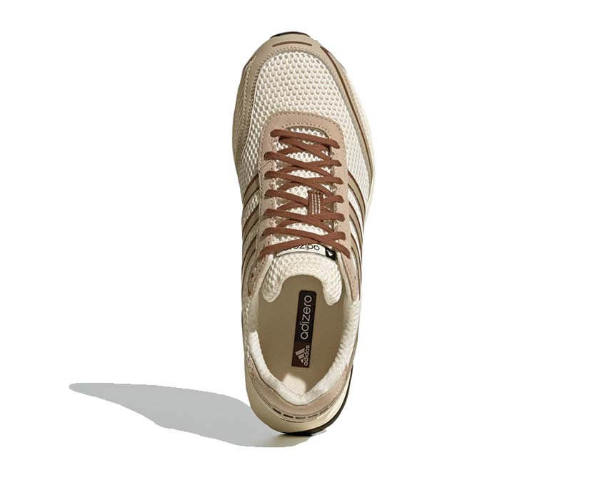 Adidas Adizero Adios OG Off White — vue avant running blanc cassé léger