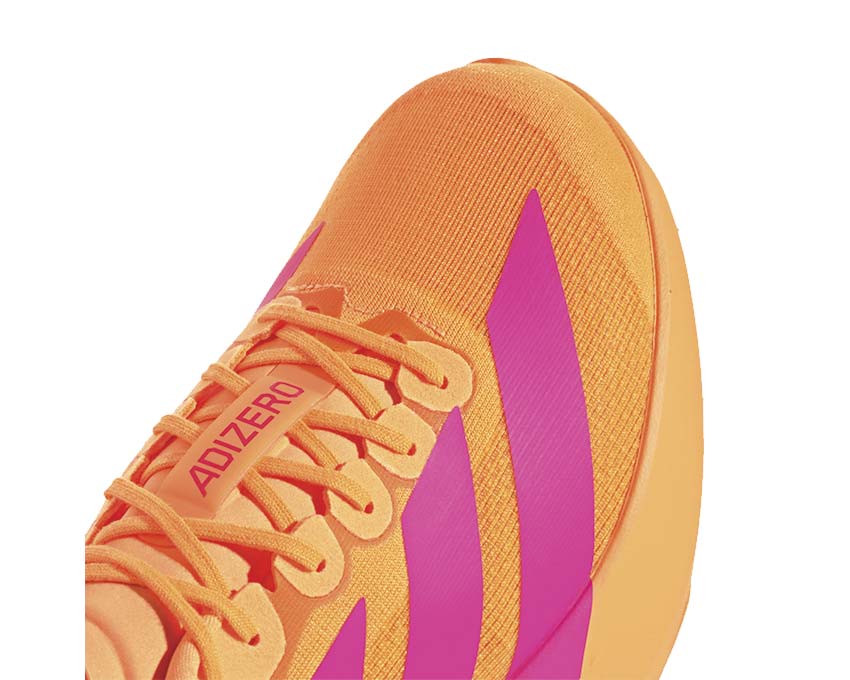 Adidas Adizero Evo SL Flash Orange vista laterale — profilo running leggero reattivo