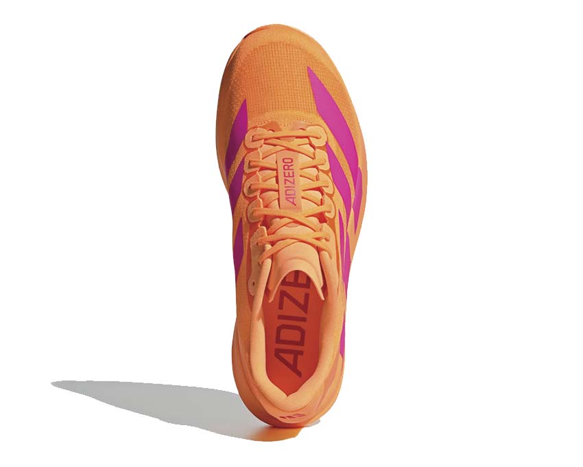 Adidas Adizero Evo SL Flash Orange — vista tre quarti frontale