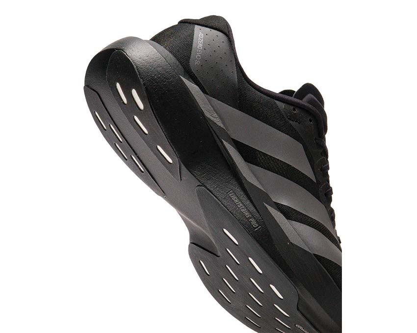 Adidas Adizero Evo SL Iron vista laterale — ammortizzazione Lightstrike Pro