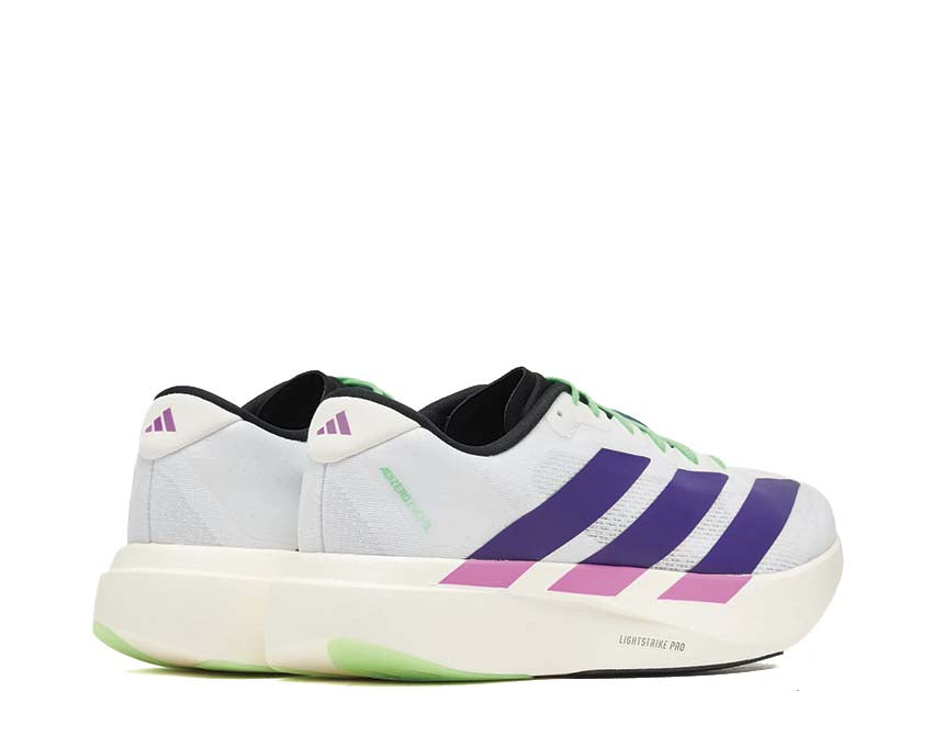 Adidas Adizero Evo SL White Blue détail — mesh blanc technique respirant