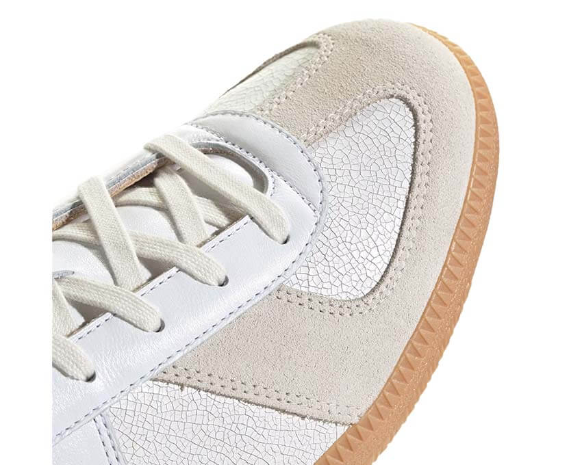 Adidas BW Army Cloud White side view — white leather upper with coloured overlays