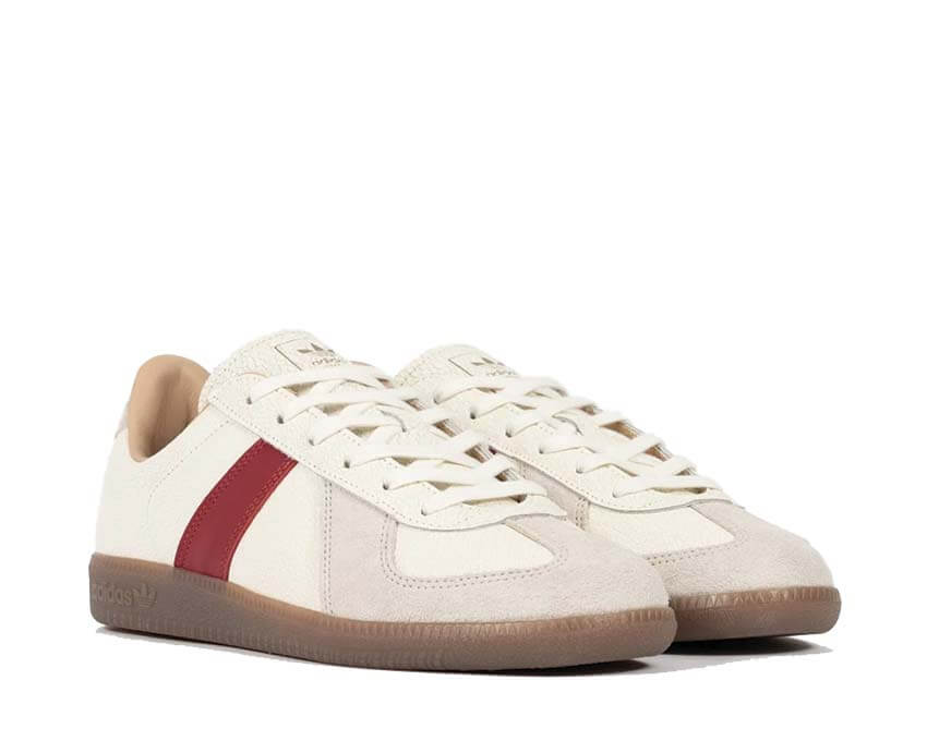 Adidas BW Army Victory Red vue latérale — tige cuir rouge vif sport militaire