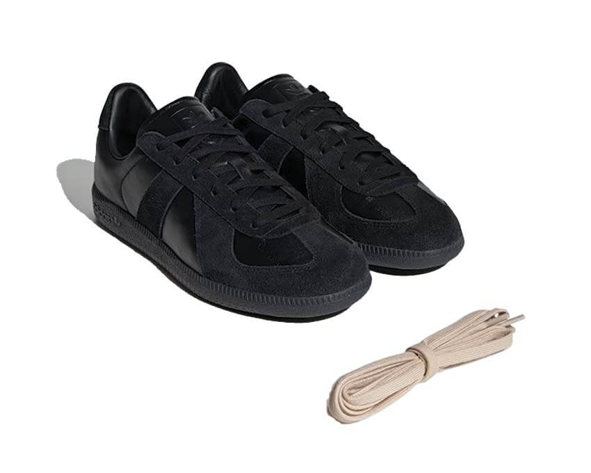 Adidas BW Army Core Black — détail semelle, tige cuir premium suède