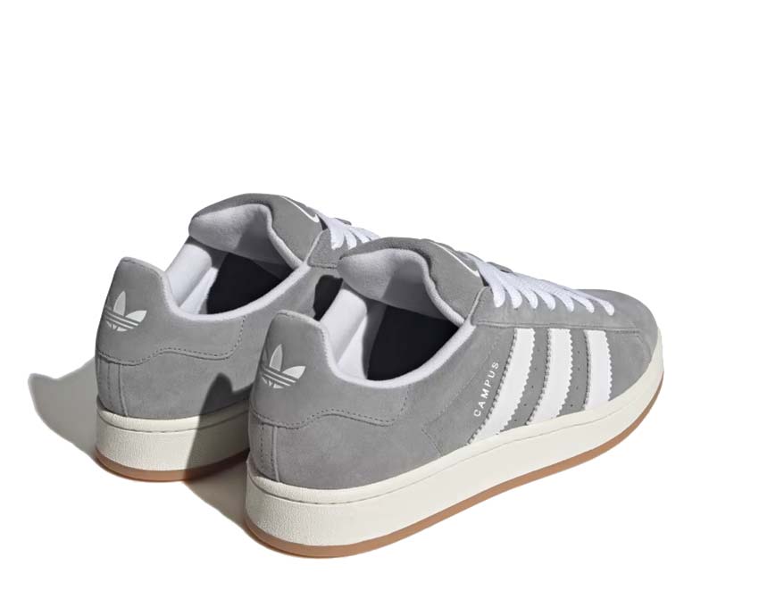 Adidas Campus 00s Grey Three Cloud White sole — flat vulcanised outsole