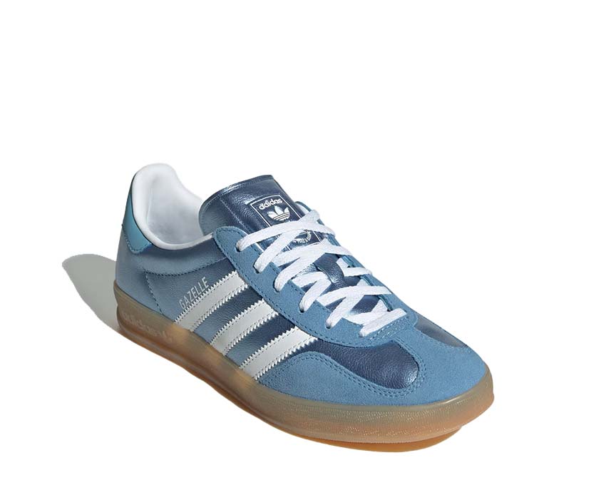 Adidas Gazelle Indoor W Blue sole — gum rubber outsole