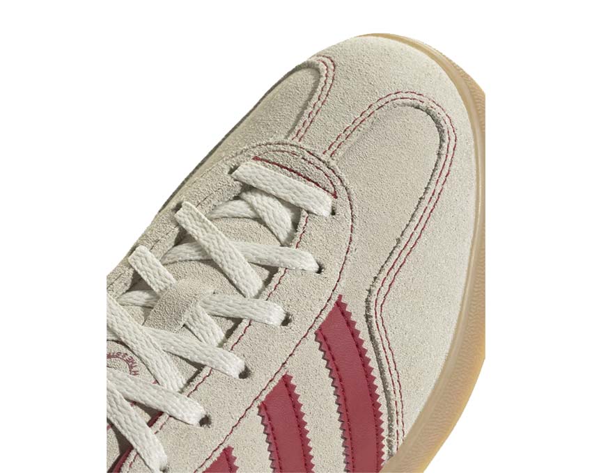 Adidas Gazelle Indoor W Beige Seitenansicht — Wildleder Obermaterial