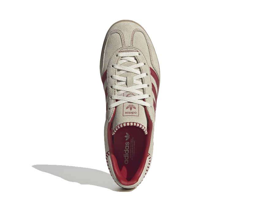 Adidas Gazelle Indoor W Beige Detail — Three Stripes Wildleder