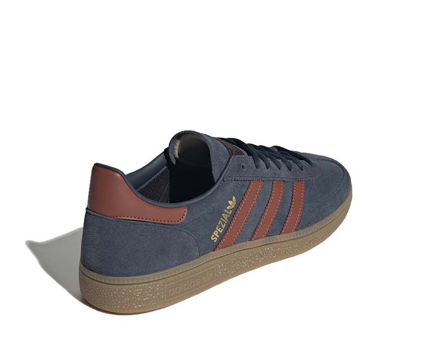 Adidas Handball Spezial Aurora Ink détail — tige suède bleu aurora ink