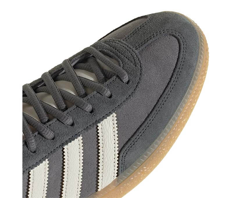 Adidas Handball Spezial Grey Four vue latérale — tige daim gris trois bandes
