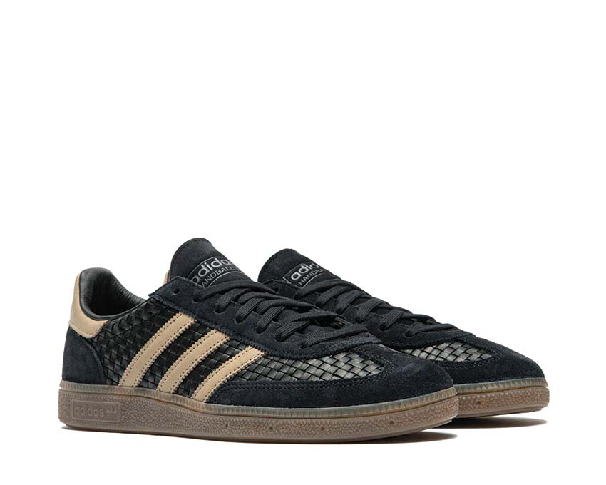 Adidas Handball Spezial Basket Weave Khaki Sohle — flache Gummisohle Spezial