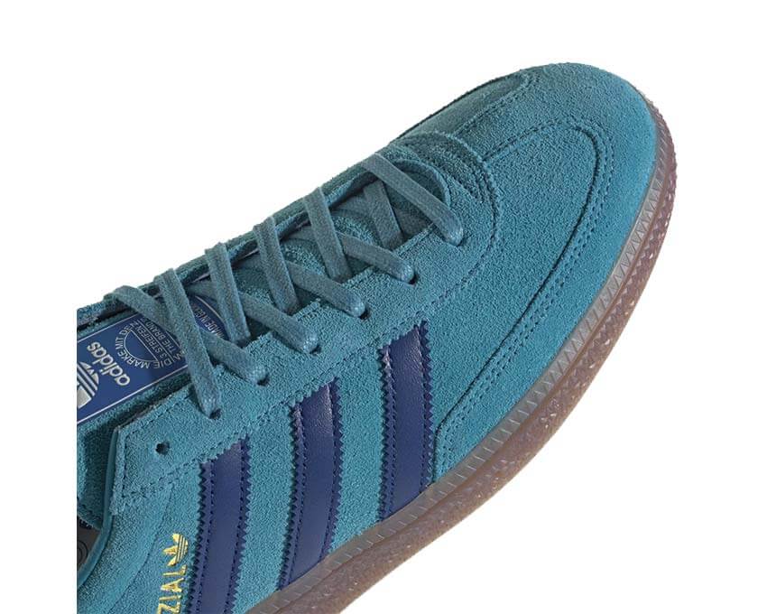 Adidas Handball Spezial Tactile Steel vue latérale — tige daim gris acier Made in Germany
