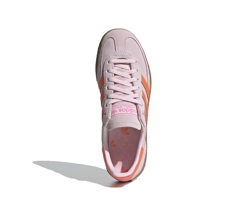 Adidas Handball Spezial W Clear Pink — vue arrière talon orange