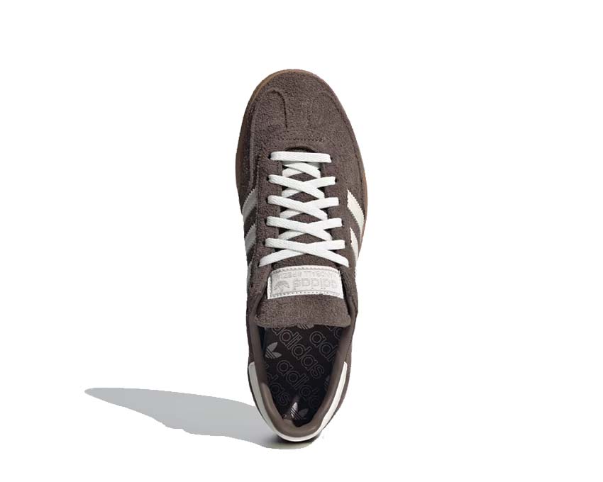 Adidas Handball Spezial W Earth Strata detail — textured suede upper Earth Strata tones