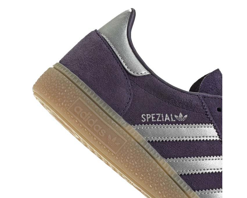 Adidas Handball Spezial W Aurora Plum side view — suede upper plum purple