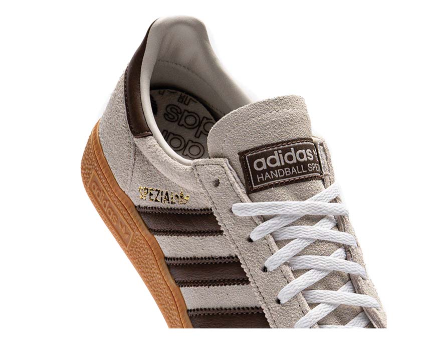 Adidas Handball Spezial W Aluminium vue latérale — bandes Three Stripes