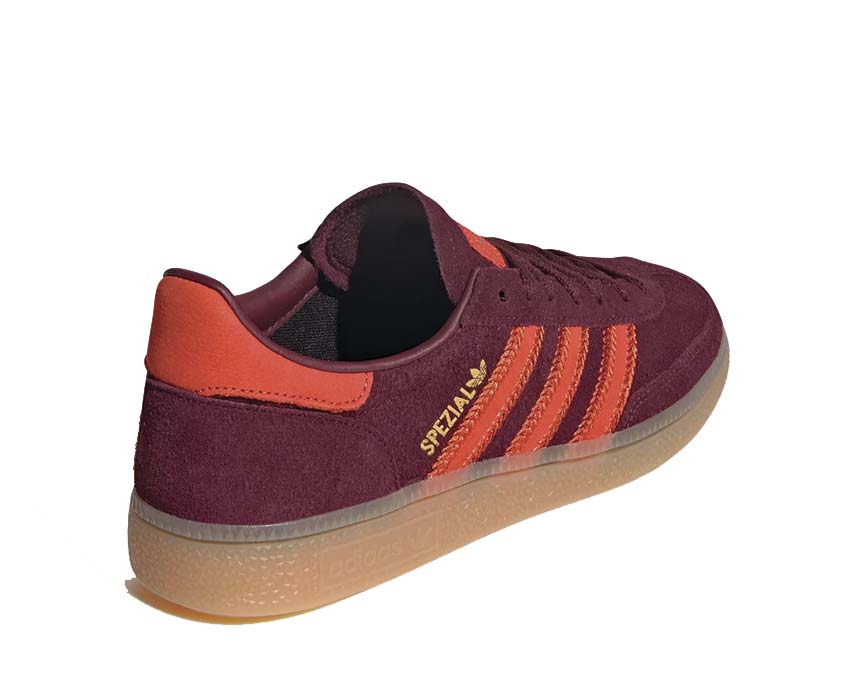 Adidas Handball Spezial W Granat detalle — banda Three Stripes