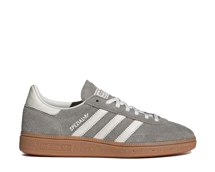 Adidas Handball Spezial W Silver Pebble — women's leather suede sneaker