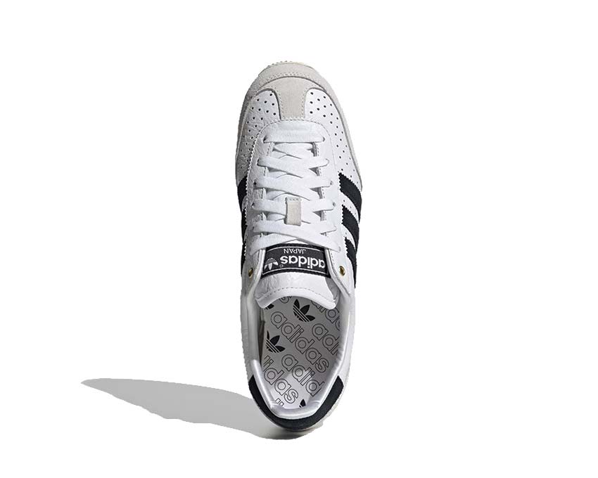 Adidas Japan W Cloud White detail — white leather upper with Three Stripes