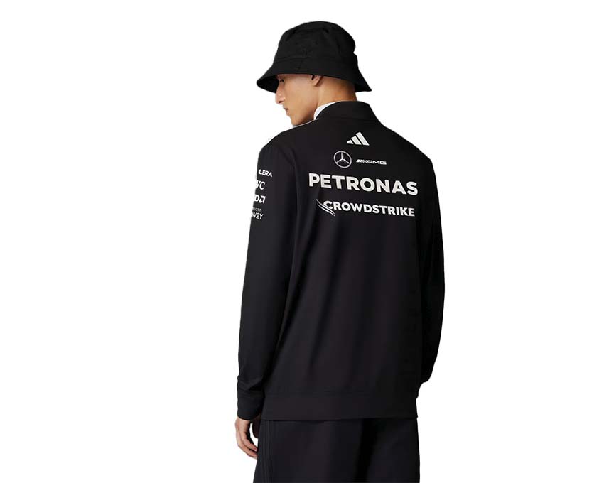 Adidas Mercedes-AMG Petronas F1 Team quarto zip vista posteriore — logo AMG