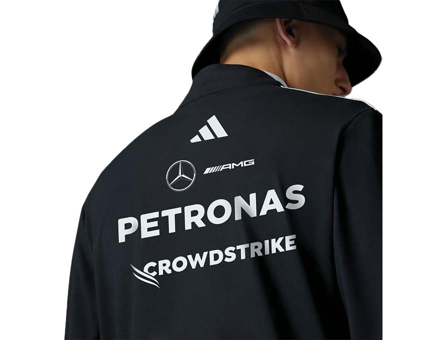 Adidas Mercedes-AMG Petronas F1 Team quarto zip dettaglio — collo e zip