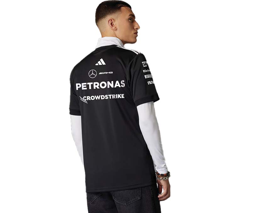 Adidas Mercedes-AMG Petronas F1 Team Jersey vista posteriore — numero e sponsor