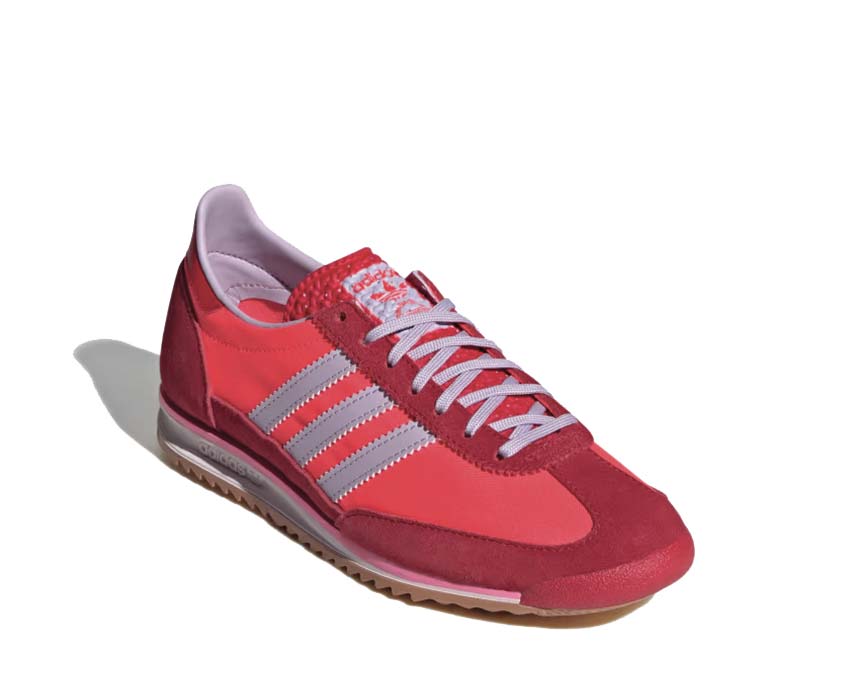 Adidas SL 72 OG Red Ice Lavender vue latérale — profil cuir bicolore