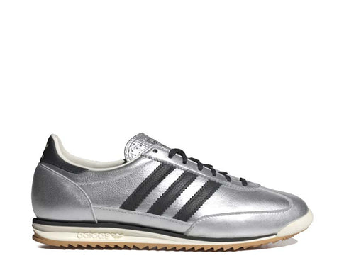 Adidas SL 72 OG Silver Metallic Core Black — women's silver retro sneaker