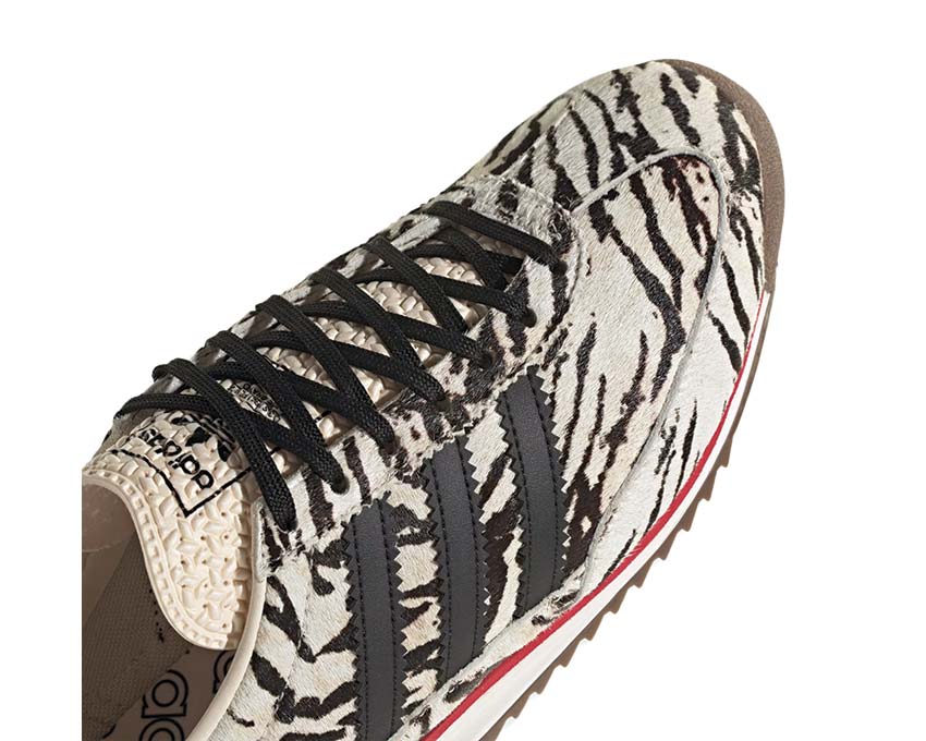 Adidas SL 72 OG W Zebra Cloud White vue latérale — imprimé zèbre contrasté