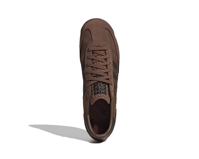 Adidas SL 72 RS W Dark Brown dettaglio — tomaia in suède Preloved Brown con inserti