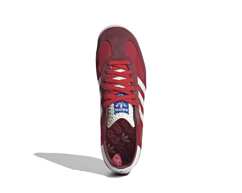 Adidas SL 72 RS Shadow Red Off White détail — empiècement suède avant-pied