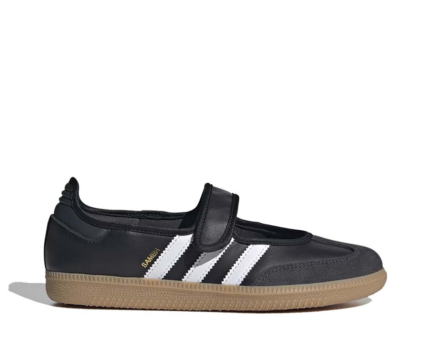Adidas Samba Jane W Cloud White Carbon — Damen-Sneaker weißes und schwarzes Leder