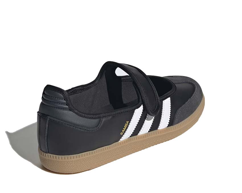 Adidas Samba Jane W Cloud White Carbon Detail — Leder-Panel und Core Black Kontrast