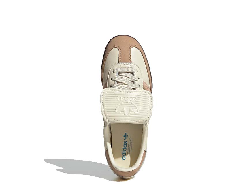Adidas Samba LT W Cream White Sand détail — tige cuir et mesh