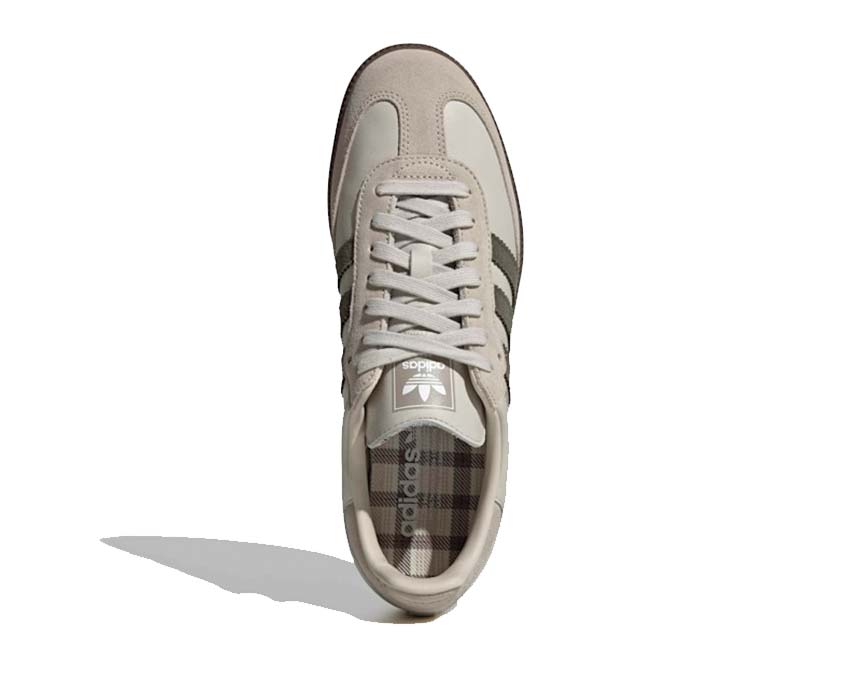 Adidas Samba OG Aluminum Gum — vue arrière col cheville