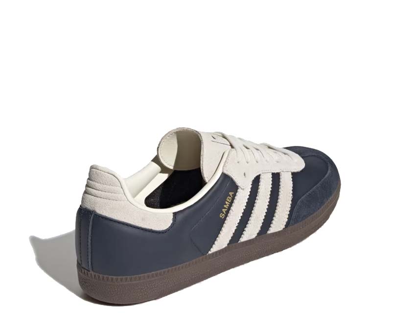 Adidas Samba OG Aurora Ink détail — tige cuir bleu aurora ink