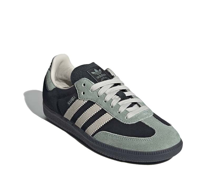 Adidas Samba OG Silver Green semelle — semelle gomme caoutchouc plate