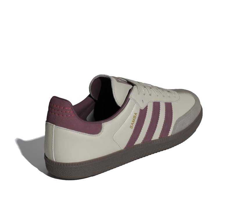 Adidas Samba OG Putty Grey Maroon Sohle — flache Gummisohle Vintage Fußball