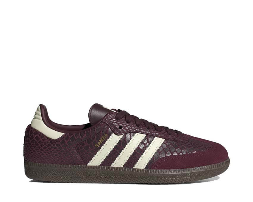 Adidas Samba OG W Maroon — sneaker femme cuir bordeaux profond vintage