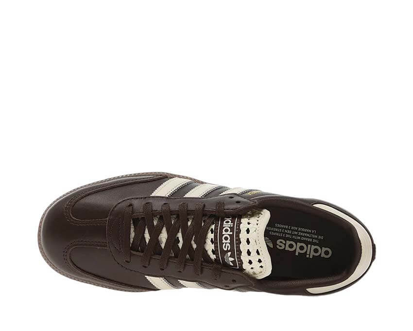 Adidas Samba OG W Coffee détail — bout renforcé caoutchouc marron
