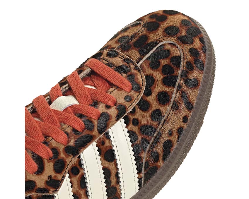 Adidas Samba OG W Leopard side view — leather upper with leopard print
