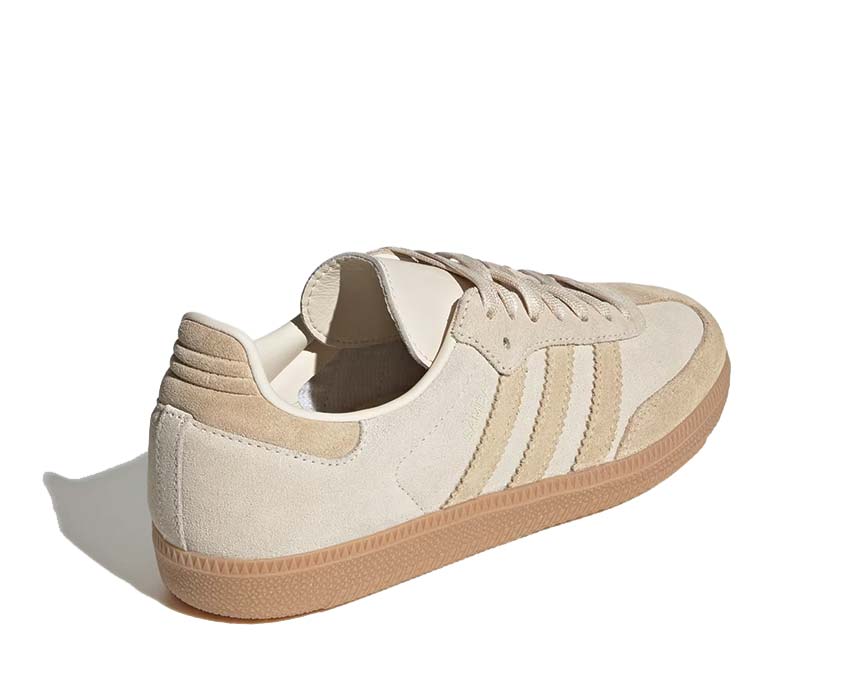 Adidas Samba OG Sand Strata détail — cuir et suède tons sable contrastés