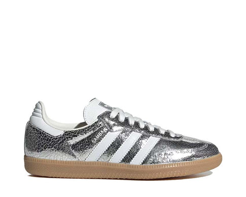 Adidas Samba OG Silver Metallic — women's sneaker shiny metallic effect