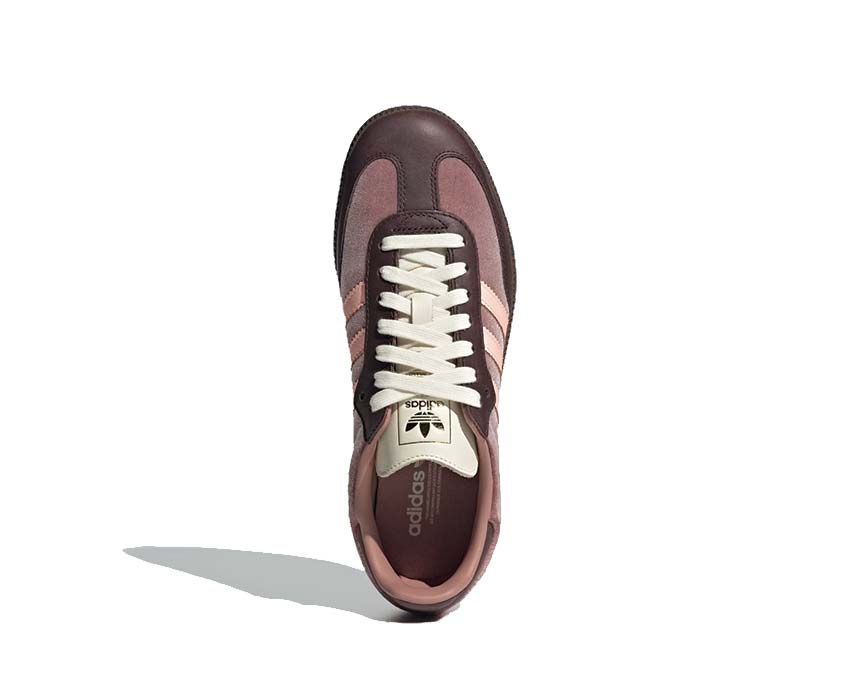 Adidas Samba OG W Warm Clay dettaglio — pelle e pannello scamosciato contrastante