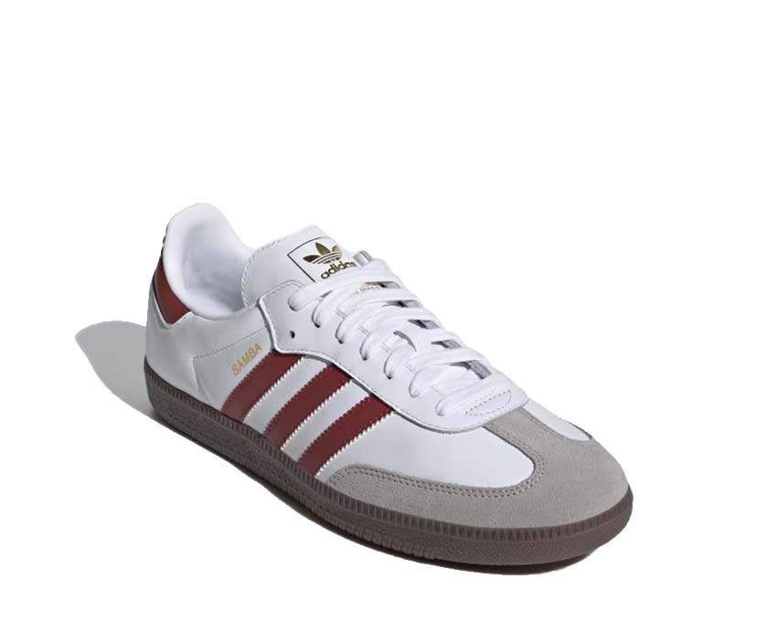 Adidas Samba OG White Preloved Ruby Sohle — Vintage Gummisohle