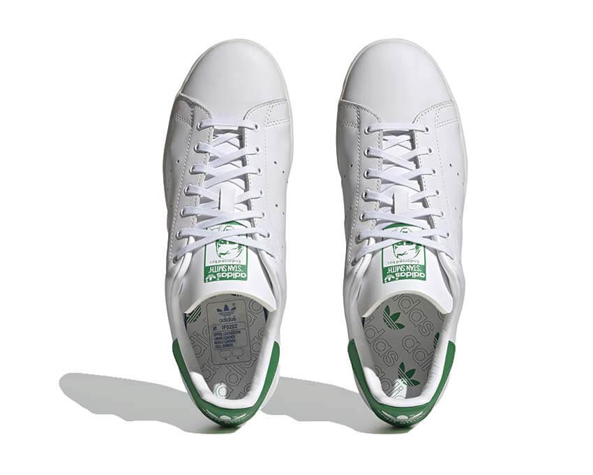 Adidas Stan Smith 80S White vue arrière — contrefort cuir blanc pur